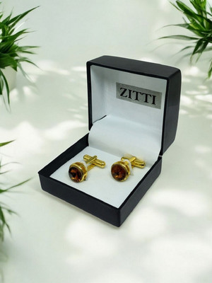Zitti Brass Cufflink(Brown)