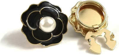 Alankrit.Paris Brass Cufflink(Black, White)