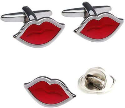 PELUCHE Brass Cufflink Set(Red)
