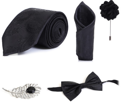 RANDOM STRIPE Alloy Cufflink & Tie Pin Set(Black)