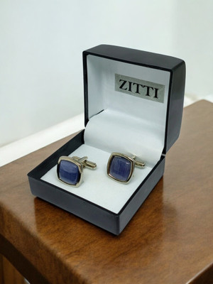 Zitti Brass, Stainless Steel, Steel Cufflink(Purple)