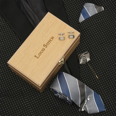 LOUIS STITCH Silk Tie & Cufflink(Multicolor)