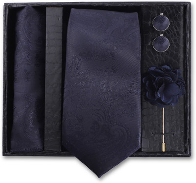 RANDOM STRIPE Silk Cufflink & Tie Pin Set(Multicolor)