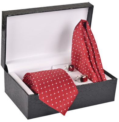 Peednam Silk Tie & Cufflink(Maroon)