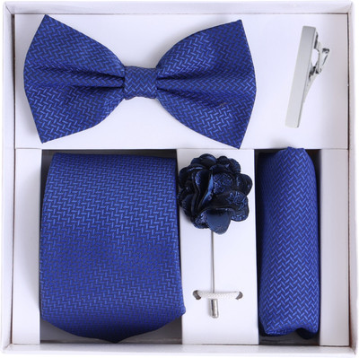 RANDOM STRIPE Satin Tie Pin Set(Blue)