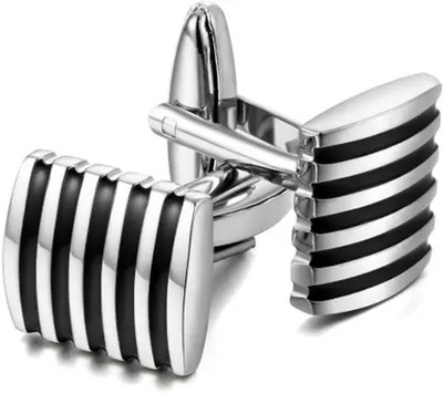 EXOTICA Fashions Brass Cufflink(Black)