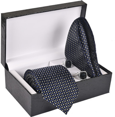 Peednam Silk Tie & Cufflink(Black)