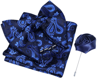 KRAWATTE Alloy Cufflink & Tie Pin Set(Blue)