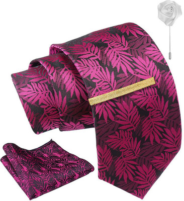 AXLON Silk Cufflink & Tie Pin Set(Maroon)