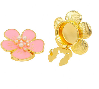 Alankrit.Paris Brass Cufflink(Pink)