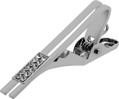 shopglobal Brass Tie Pin Set(Silver)