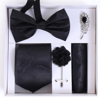 RANDOM STRIPE Alloy Cufflink & Tie Pin Set(Black)