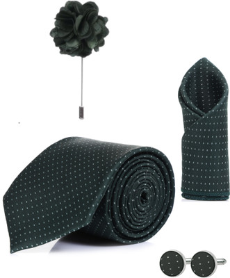 RANDOM STRIPE Satin Cufflink & Tie Pin Set(Green)