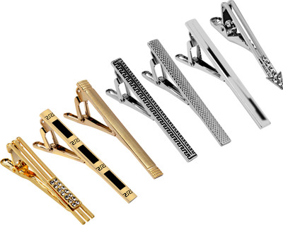 shopglobal Brass Tie Pin(Silver, Gold)