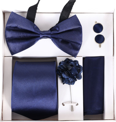 RANDOM STRIPE Satin Cufflink & Tie Pin Set(Turquoise)