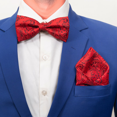 To The Nines Satin Cufflink & Tie Pin Set(Red)