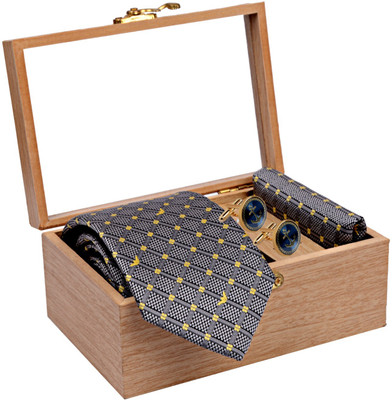 David Klein Silk Tie Pin Set(Grey)