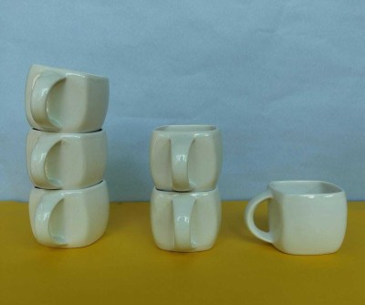 love unlimited LOVE LAUSTER-15 -02Ceramic 125 ml multicolor Tea/Milk/Coffees (Set of 6) Ceramic Coffee Mug(125 ml, Pack of 6)