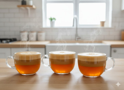 D S ENTERPRISE Pack of 6 Glass 140 ROUND TEA CUPAAAJ(Clear, Cup Set)