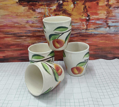 love unlimited Pack of 4 Ceramic Mona White Tea Cups Set of 4| Coffee Mugs for Home Office(White, Cup Set)