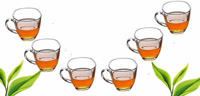Unique Buyer Pack of 6 Glass Transparent Glass Tea & Coffee Cups - 6 Pieces, Clear, 170 ml(Clear, Cup Set)