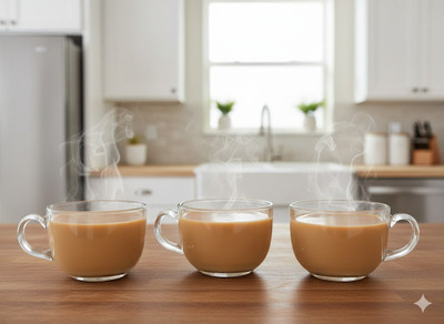 KS enterprise Pack of 1 Glass 140ML TEA ROUND CUPAF(Clear, Cup)