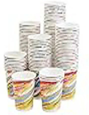 Paricott Pack of 500 Paper 200ml Crayon Printed Paper Cups | 500 Pcs | Disposable for Party & Drinks(Multicolor, Cup Set)