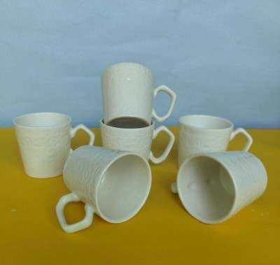 love unlimited LOVE YAHOO -01-03Ceramic 125 ml multicolor Tea/Milk/Coffees (Set of 6) Ceramic Coffee Mug(125 ml, Pack of 6)