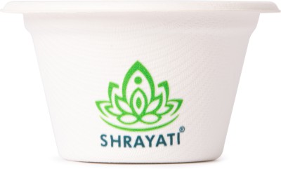 Shrayati Pack of 1 Paper Disposable Tea Cups, 50 Pcs, 110 ml, Bagasse Tea Cups, Fruit Shots,(White, Cup Set)