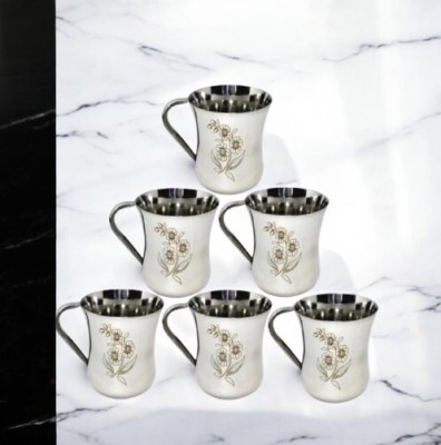 jai shri sons Pack of 6 Steel(Silver, Cup Set)