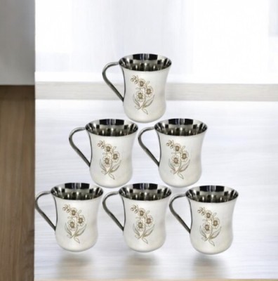 jai shri sons Pack of 6 Steel(Silver, Cup Set)