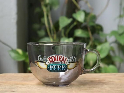 The Umbrella Store Pack of 1 Ceramic Central perk Coffee Mug, Friends Themed Glass Coffee Mug- 350ml(White, Cup)