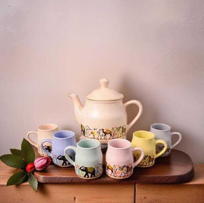 Nayi Umang Pack of 1 Ceramic Ceramic cups with katli(Multicolor, Cup Set)