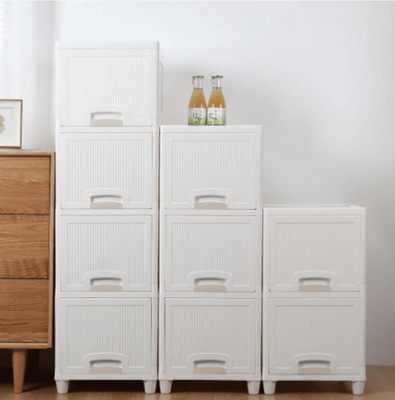 semaria (White, 5 TIER) Plastic Cupboard(Finish Color - Cream White, DIY(Do-It-Yourself))
