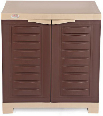 Supreme Fusion 01 Multi Purpose for Home Small Size Plastic Cupboard(Finish Color - Dark Beige & Globus Brown, DIY(Do-It-Yourself))