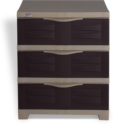 Supreme Plastic Free Standing Chest of Drawers(Finish Color - Globus Brown/Dark Beige, DIY(Do-It-Yourself))