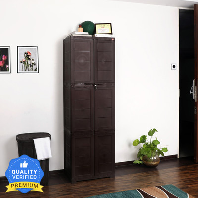 Cello Storage Cupboard Plastic Cupboard(Finish Color - Pearl Brown, DIY(Do-It-Yourself))