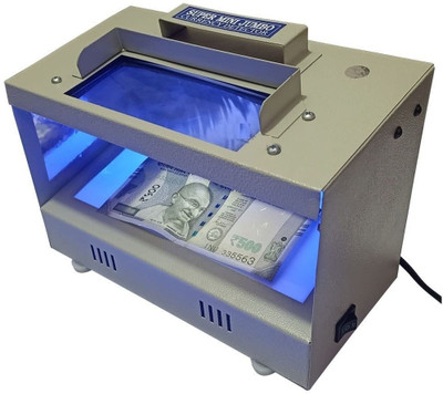 DRMS STORE Fake Note Detector Machine with Blue UV Lamp and White Light Countertop Currency Detector(IR, UV, MG)