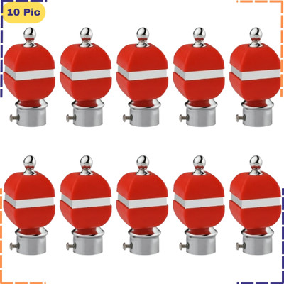 ZAPEX Red Rod Rail Bracket, Curtain Knobs Metal(Pack of 10)