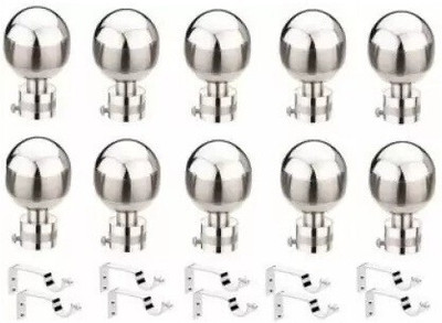 Ebenezer Silver Rod Rail Bracket Metal(Pack of 10)