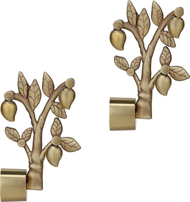 MADHULI Gold Rod Rail Bracket Metal(Pack of 6)