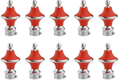 METZO Red Rod Rail Bracket, Curtain Knobs Metal(Pack of 10)