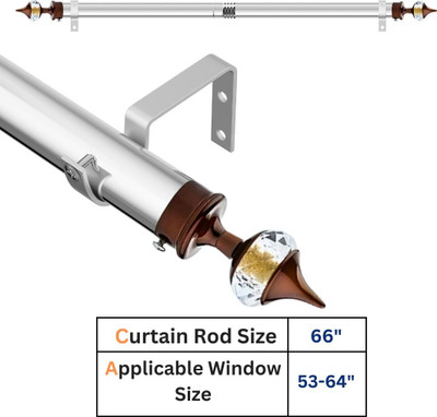 GLOXY Maroon Curtain Knobs, Curtain Rods, Rod Rail Bracket Metal(Pack of 3)