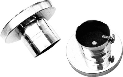 LAMROAR Silver Rod Rail Bracket Metal(Pack of 2)