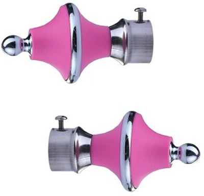 MAHADEV INDUSTRIES Pink Curtain Knobs Metal(Pack of 2)