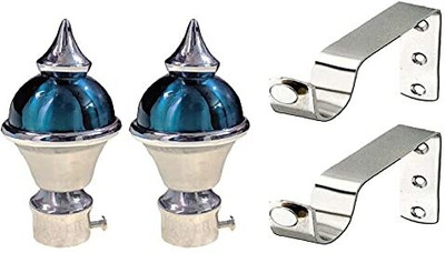 Rawk Blue Rod Rail Bracket Metal(Pack of 2)