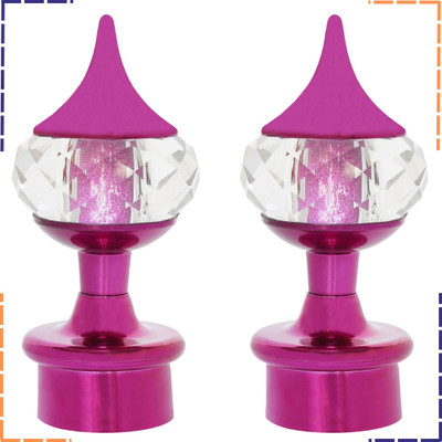 Flipkart SmartBuy Pink Curtain Knobs, Rod Rail Bracket Metal