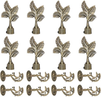 Spotbia Gold Rod Rail Bracket, Curtain Knobs Metal(Pack of 8)