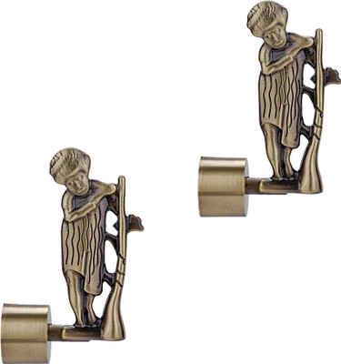 MADHULI Gold Rod Rail Bracket Metal(Pack of 6)