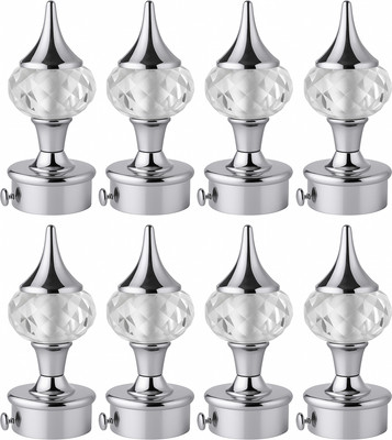 QUIDO Silver Rod Rail Bracket Metal(Pack of 8)